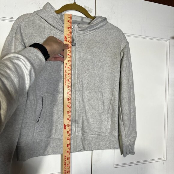 Athleta Girl Zip Up Sweatshirt Gray Size Large / 12 - Picture 4 of 7